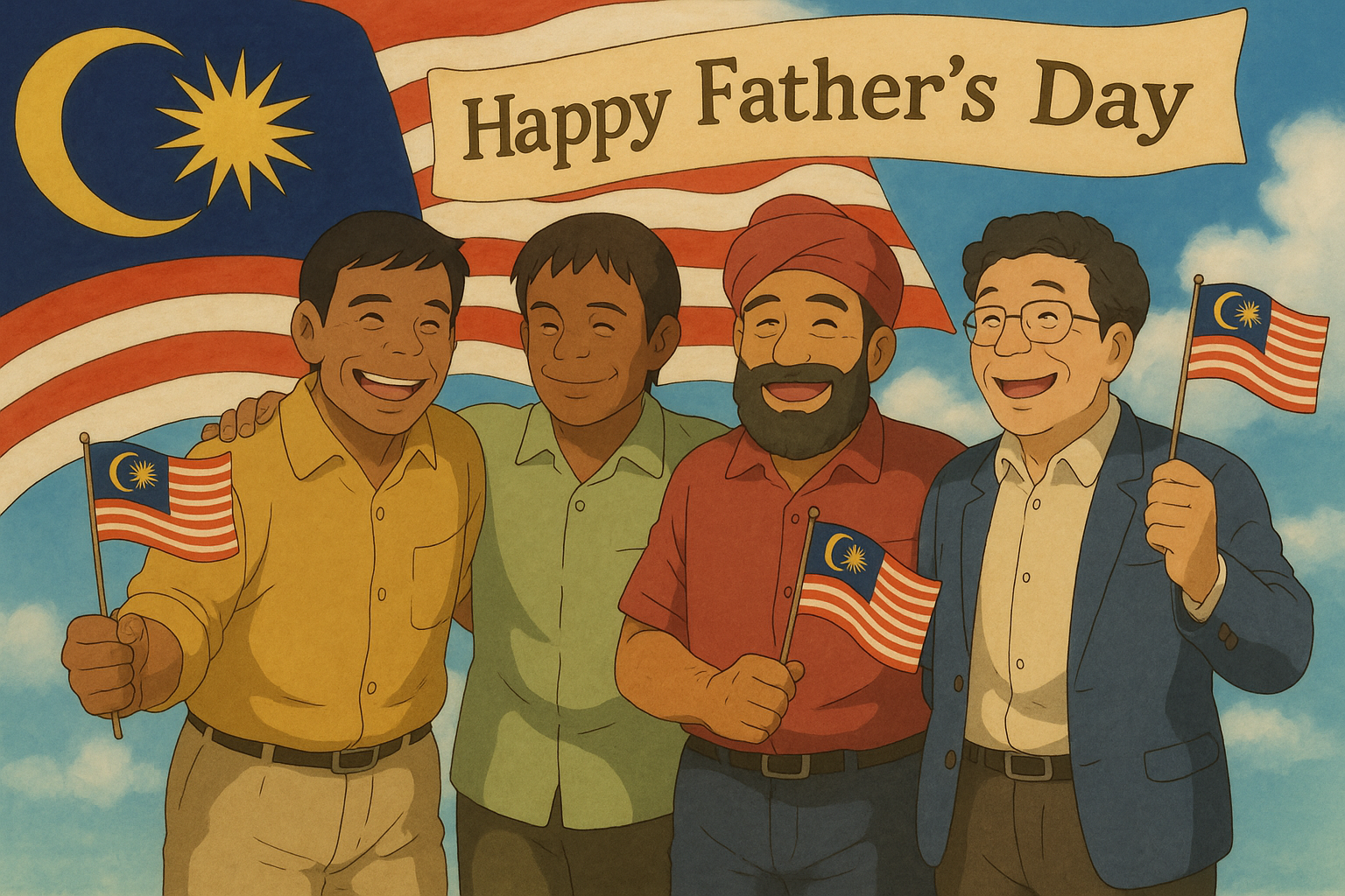 Poster Happy Fathers Day Malaysia 2025