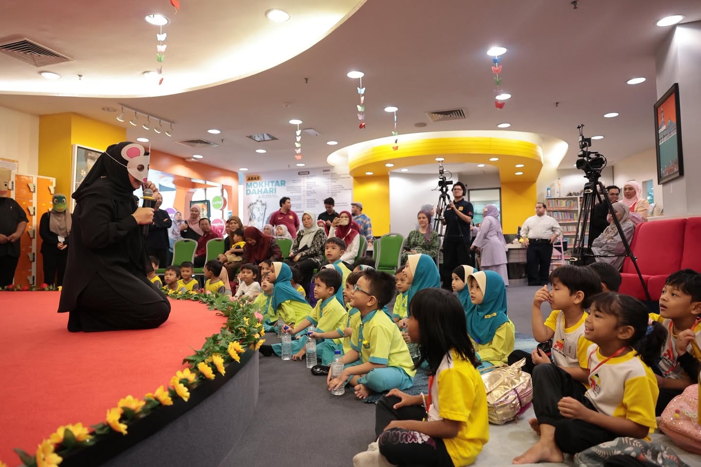 Children enjoying puppet show