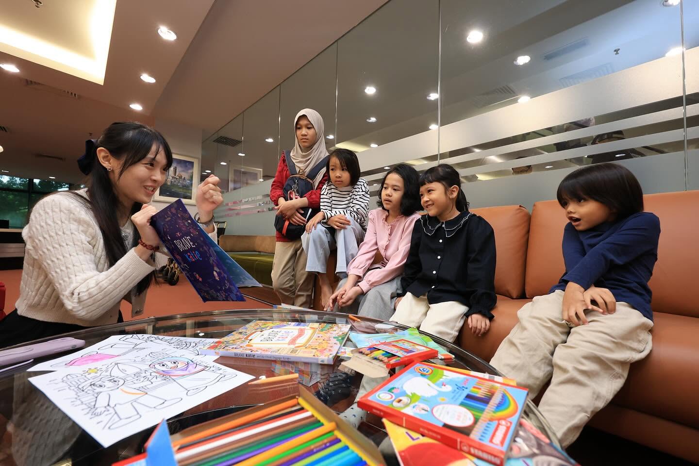 Children listening to storytelling session